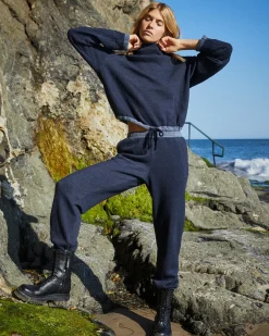 MONROW Teddy Fleece Funnel Pullover DARKNAVY Best Sale